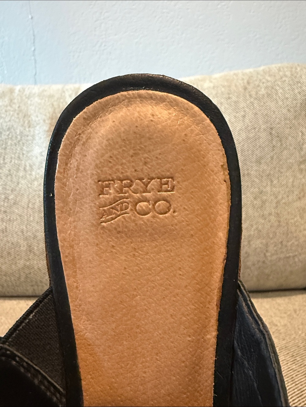 Frye Black Leather Slide Mule - Picture 2 of 7